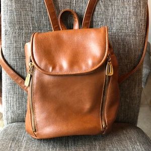 Small leather back pack